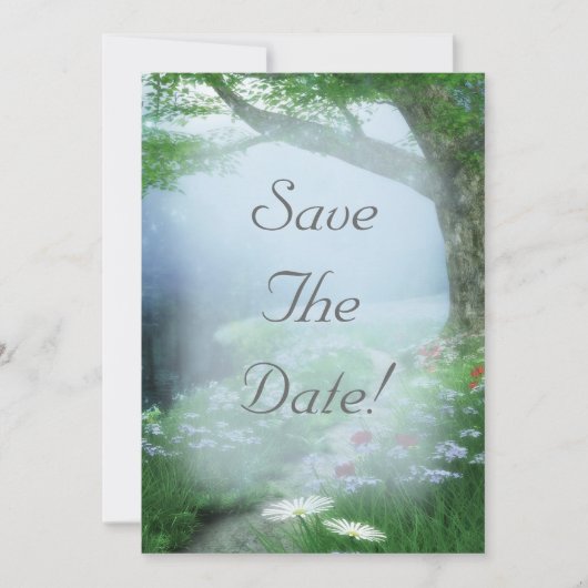 魔法の森の結婚式 Save The Date 招待状 (正面)