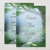 魔法の森の結婚式 Save The Date 招待状 (正面/裏面)