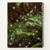 魔法の森の緑のシダ星光 ノートブック (裏面)