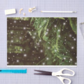 魔法の森の緑のシダ星光 薄葉紙 (クラフト)