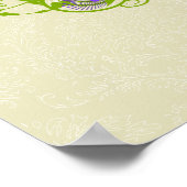 魔法の森の脇道の結婚式席次表 ポスター (角)