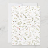 魔法の森の花の結婚式招待状 招待状 (裏面)