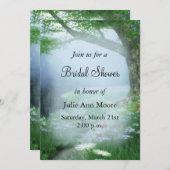 魔法の森の花嫁のシャワー 招待状 (正面/裏面)