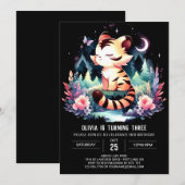 魔法の森の虎の誕生日 招待状 (正面/裏面)