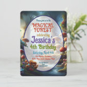 魔法の森の誕生日パーティーへの招待 招待状 (スタンド正面)