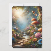 魔法の森の誕生日パーティーへの招待 招待状 (裏面)