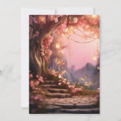 魔法の森の輝き ファンタジー・ウッドランド スウィート16 招待状 (裏面)