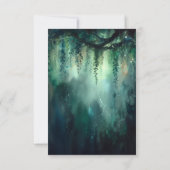 魔法の森の魔法の妖精のライトウェディングRSVP 招待状 (裏面)