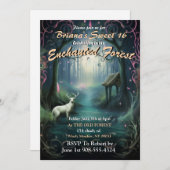 魔法の森の鹿のスイート16招待状 招待状 (正面/裏面)