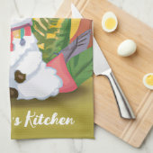 魔法の森めい想の可愛いラマ キッチンタオル (四つ折り)