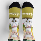 魔法の森めい想の可愛いラマ ソックス (上部)