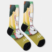 魔法の森めい想の可愛いラマ ソックス (右)