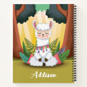 魔法の森めい想の可愛いラマ ノートブック (裏面)