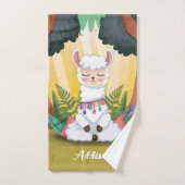 魔法の森めい想の可愛いラマ バスタオルセット (ハンドタオル)