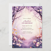 魔法の森イースターピンクの卵狩り誕生日パーティー 招待状 (正面)