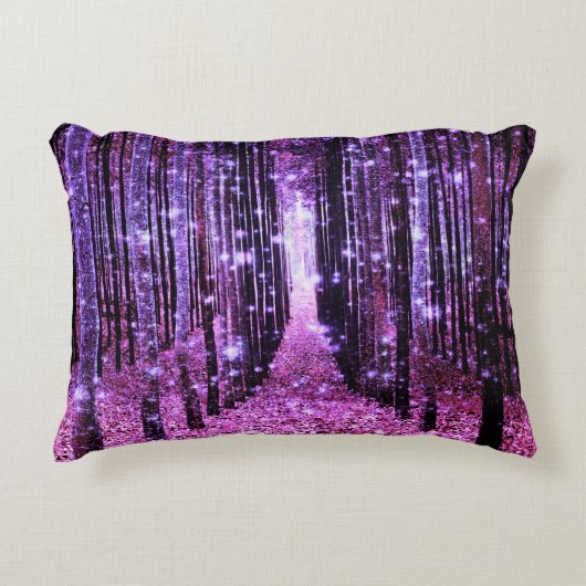 魔法の森パープルピンク アクセントクッション (正面)