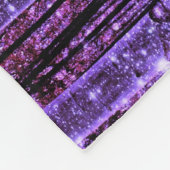 魔法の森パープルピンク フリースブランケット (角)