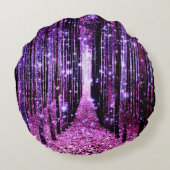 魔法の森パープルピンク ラウンドクッション (裏面)