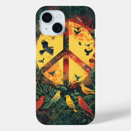 魔法の森ピースシンボルスマホケース Case-Mate iPhoneケース (裏面)