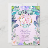 魔法の森ファンタジー ユニコーン パーティ 招待状 (正面)