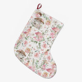 魔法の森フェアリーピンクフローラ園 ラージクリスマスストッキング (正面 (吊り時))