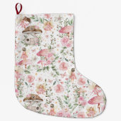 魔法の森フェアリーピンクフローラ園 ラージクリスマスストッキング (正面)