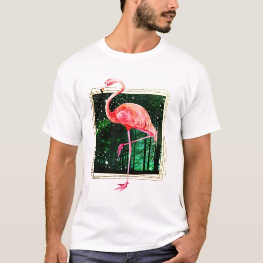 魔法の森フラミンゴ Tシャツ (正面)