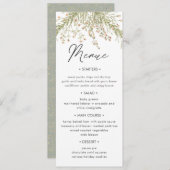 魔法の森フローラ結婚のディナーメニューカード 招待状 (正面/裏面)