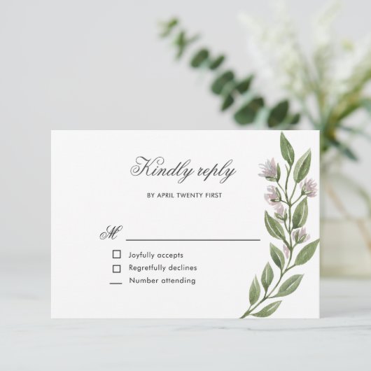 魔法の森フローラRSVPカード 出欠カード (スタンド正面)