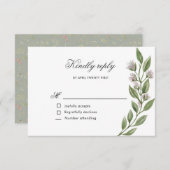 魔法の森フローラRSVPカード 出欠カード (正面/裏面)