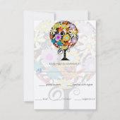 魔法の森ラブサークルウェディング招待状 出欠カード (正面)