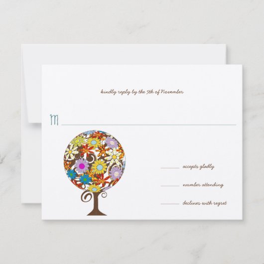 魔法の森ラブサークルウェディング招待状 招待状 (正面)