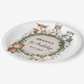 魔法の森林動物ワイルドワン誕生日 ペーパープレート (アングル)