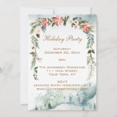 魔法の森林花の休日のクリスマス・パーティ 招待状 (裏面)
