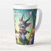 魔法の森遊の中でかわいいサオラスのビオラ カフェラテマグ (右アングル)