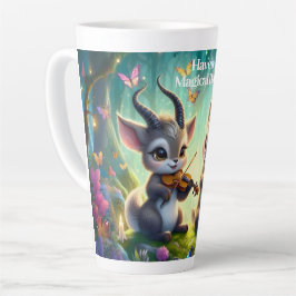 魔法の森遊の中でかわいいサオラスのビオラ カフェラテマグ