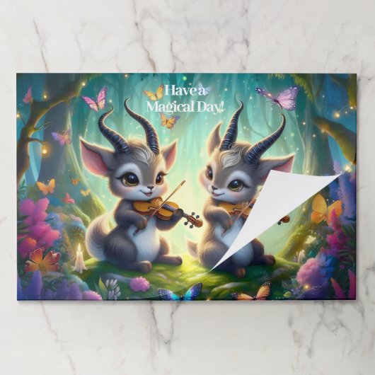 魔法の森遊の中でかわいいサオラスのビオラ ペーパーパッド (折り畳み)