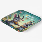 魔法の森遊の中でかわいいサオラスのビオラ ペーパープレート (傾斜あり)