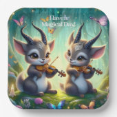 魔法の森遊の中でかわいいサオラスのビオラ ペーパープレート (正面)