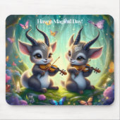 魔法の森遊の中でかわいいサオラスのビオラ マウスパッド (正面)