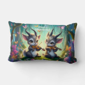 魔法の森遊の中でかわいいサオラスのビオラ ランバークッション (裏面)