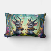 魔法の森遊の中でかわいいサオラスのビオラ ランバークッション (正面)