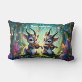 魔法の森遊の中でかわいいサオラスのビオラ ランバークッション (裏面)