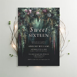 魔法の森 エメラルド フラワー フェアリーテイル スウィート16 招待状