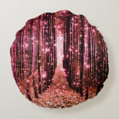 魔法の森 ピンクもも ラウンドクッション (裏面)