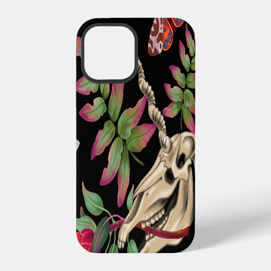 魔法の森 ユニコーン ダークパターン iPhoneケース (裏面)