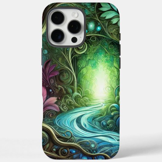 魔法の森 発光ポータル 流れる川 Case-Mate iPhoneケース (裏面)