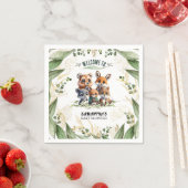 魔法の森:赤ちゃんのお昼寝をお祝いするナプキン スタンダードカクテルナプキン (インサイチュ)