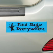 魔法の検索Everywhere (青) by Cussdumデザイン バンパーステッカー (車上)