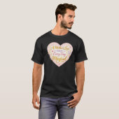 魔法の母性愛 輝くハートデザイン Tシャツ (正面フル)